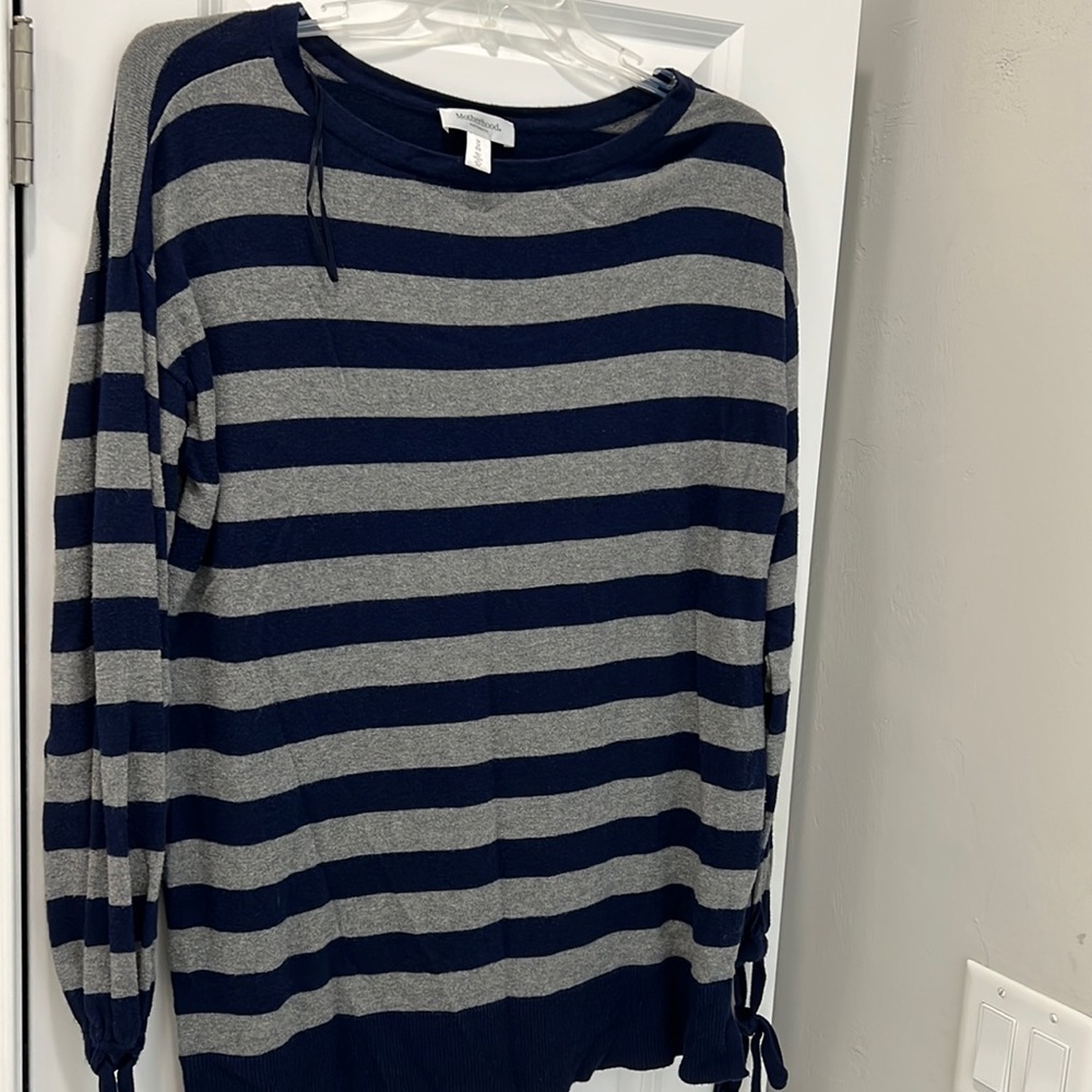Motherhood Maternity Womens Multicolor 3/4 Sleeve Round Neck Sweater Top Size 1x